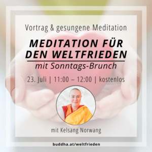 Banner Meditation für Weltfrieden
