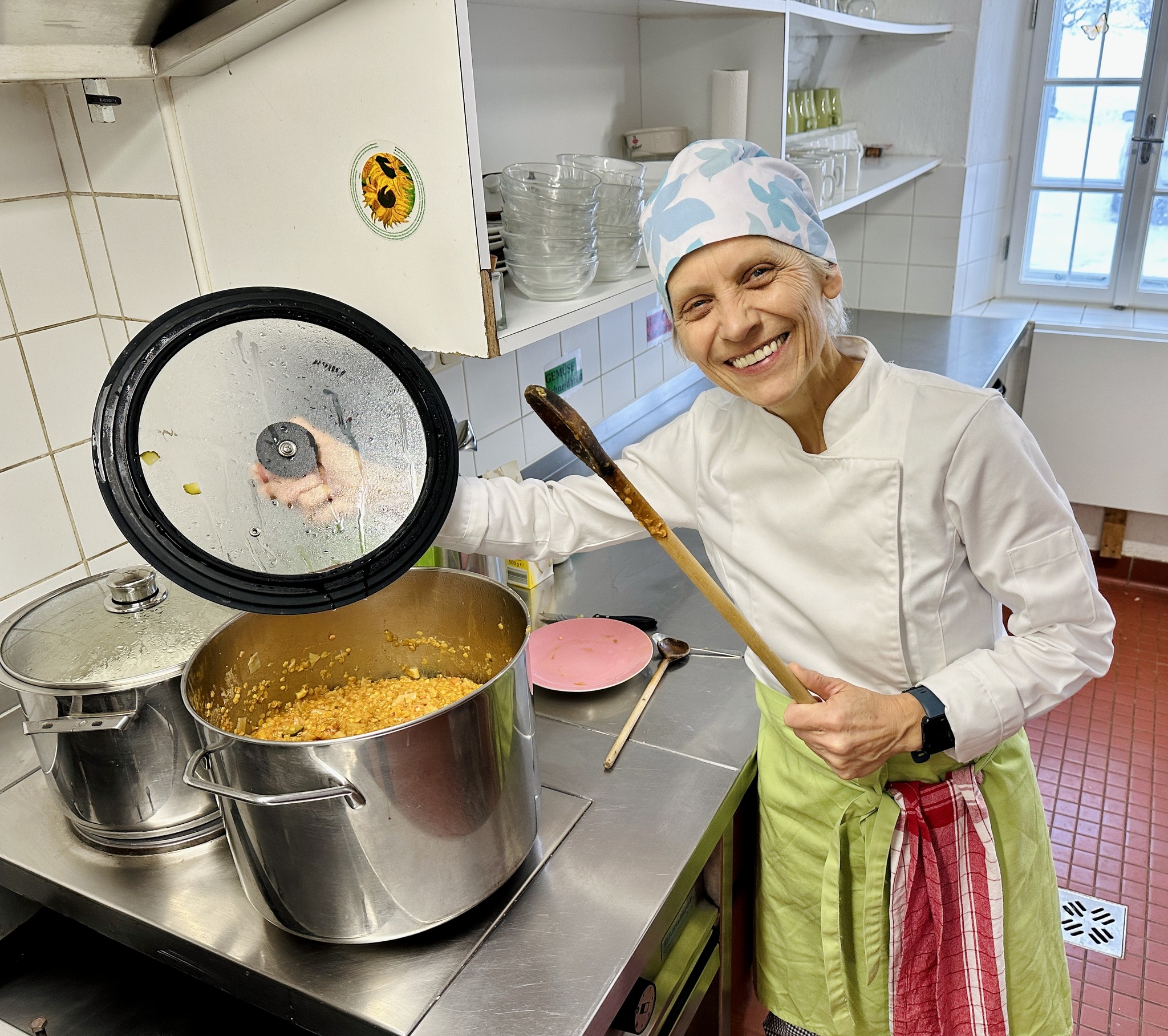 Köching beim Kochen